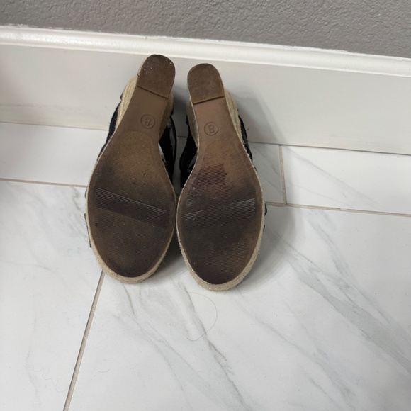 Merona Open Toe Black Espadrille Sandals - Size 8 - Picture 4 of 8